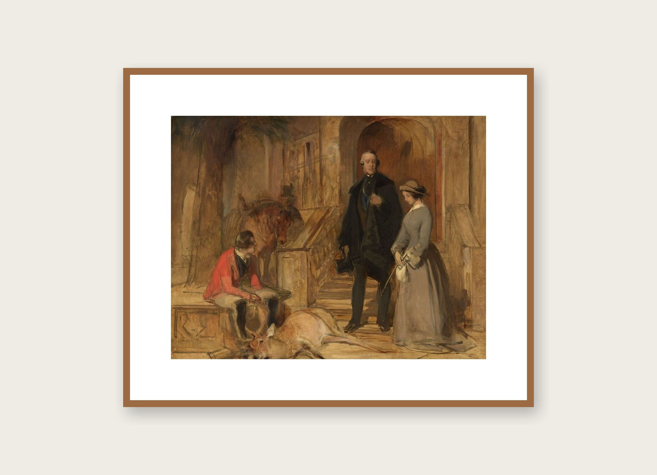 Devonshire Dükü ve Lady Louisa Egerton - Sir Edwin Landseer Tablo