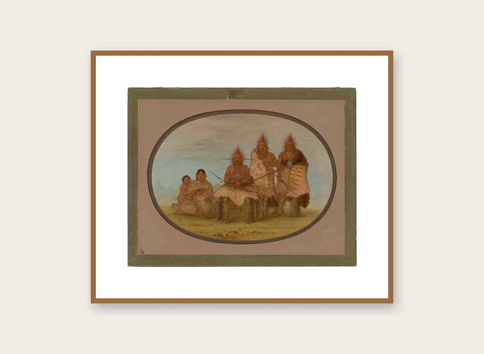 Küçük resim: Pawnee Yerlileri - George Catlin Tablo