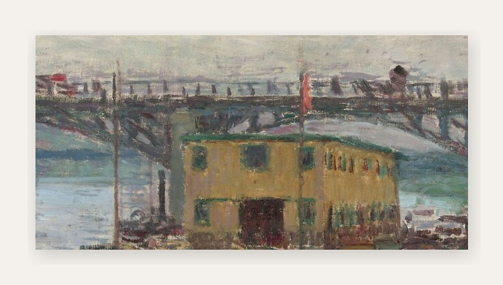 Küçük resim: Argenteuil Köprüsü, Gri Bir Gün - Monet Tablo