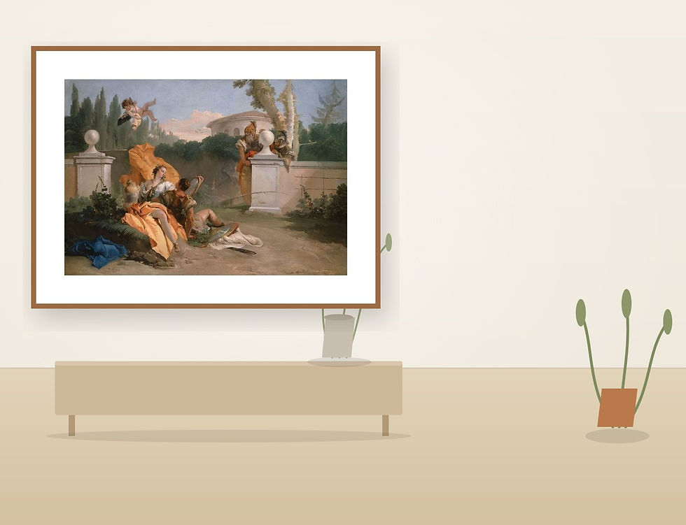 Küçük resim: Bahçesinde Rinaldo ve Armida - Tiepolo Tablo