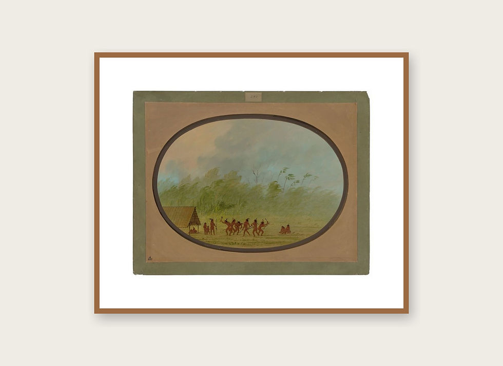 Küçük resim: Bir Connibo Çadırı - George Catlin Tablo