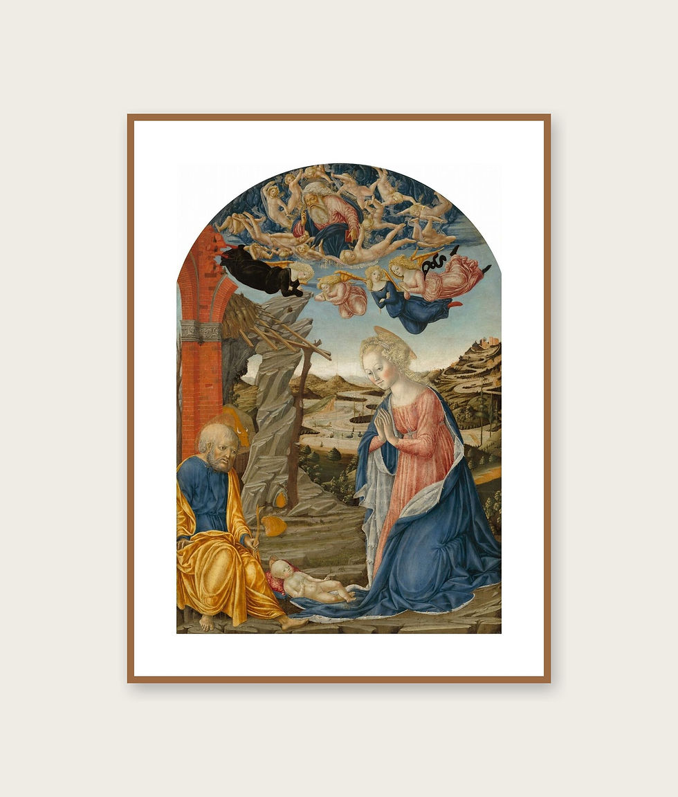 Küçük resim: Doğuş, Melekler Arasında Tanrı Baba - Francesco di Giorgio Martini Tablo