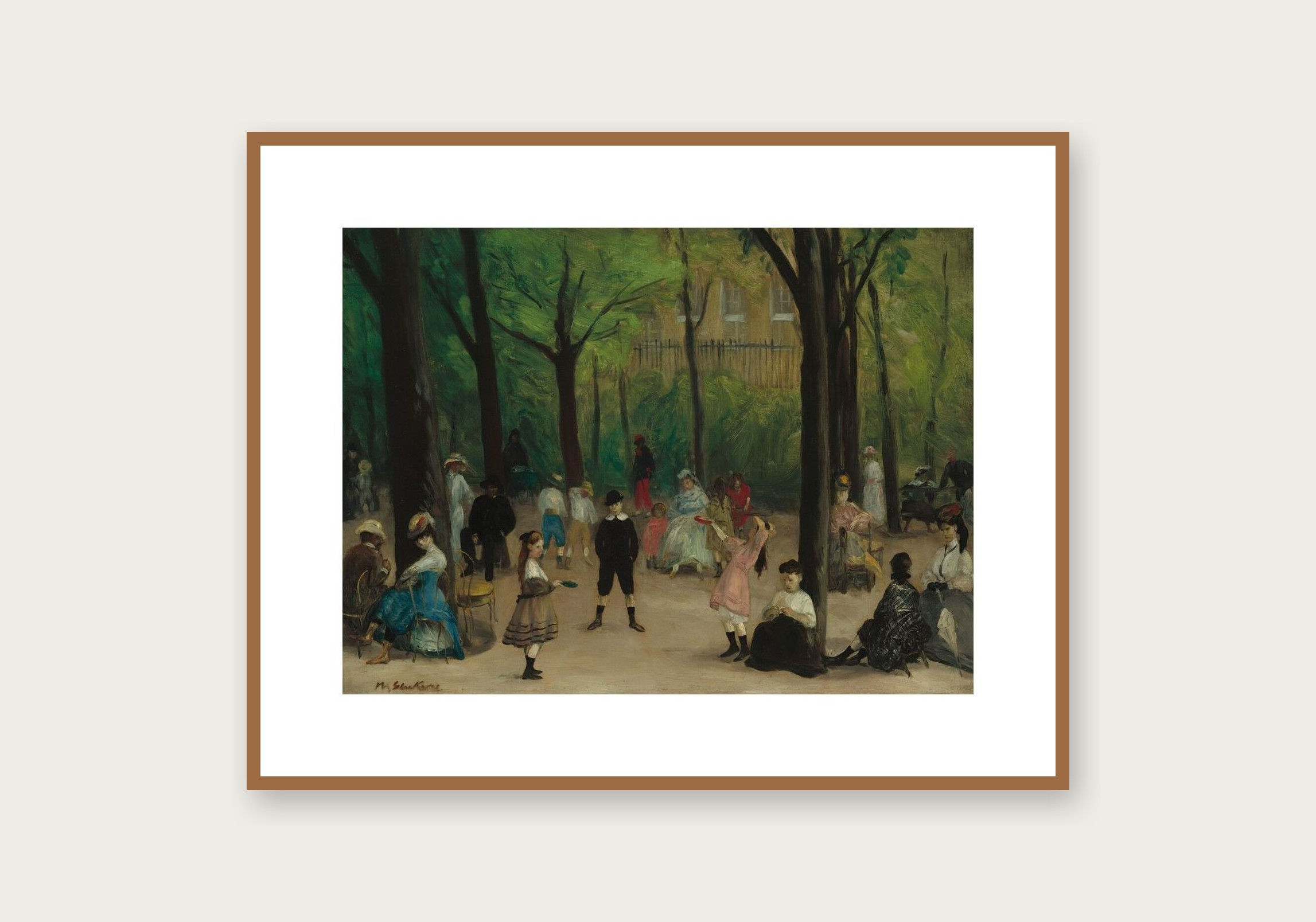 Lüksemburg Bahçeleri - William James Glackens Tablo