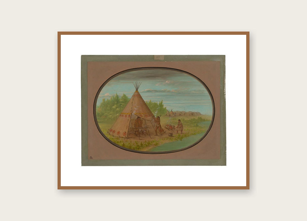 Küçük resim: Buhar Banyosu - George Catlin Tablo