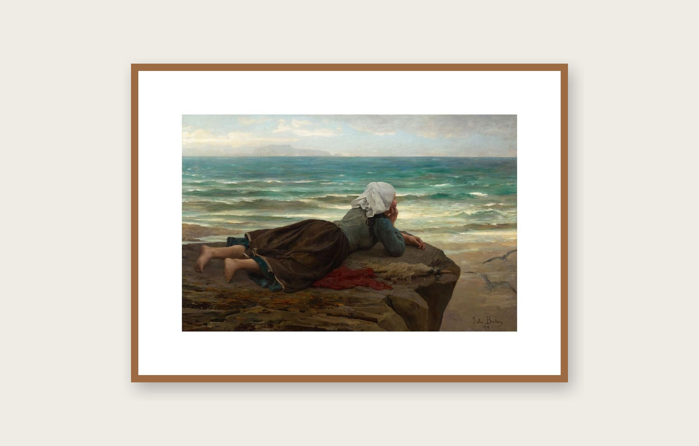 Uçurum (La Falaise) - Jules Breton Tablo