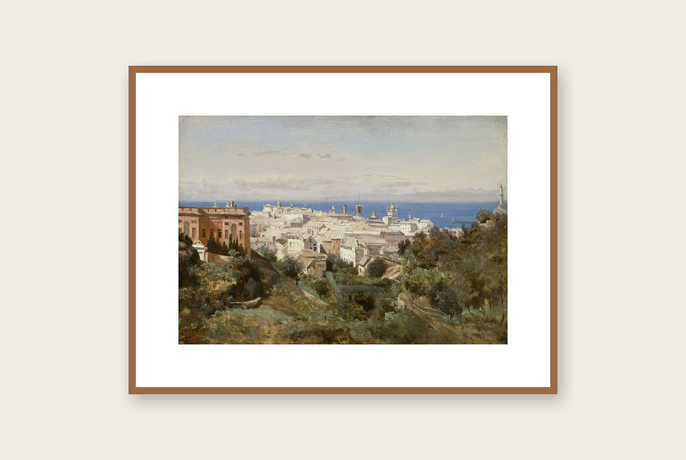 Küçük resim: Cenova Manzarası - Camille Corot Tablo