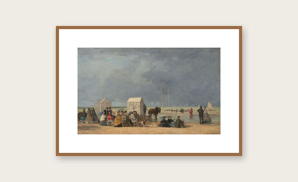 Küçük resim: Deauville'de Banyo Vakti - Eugène Boudin Tablo