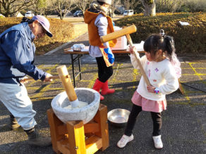 餅つき！