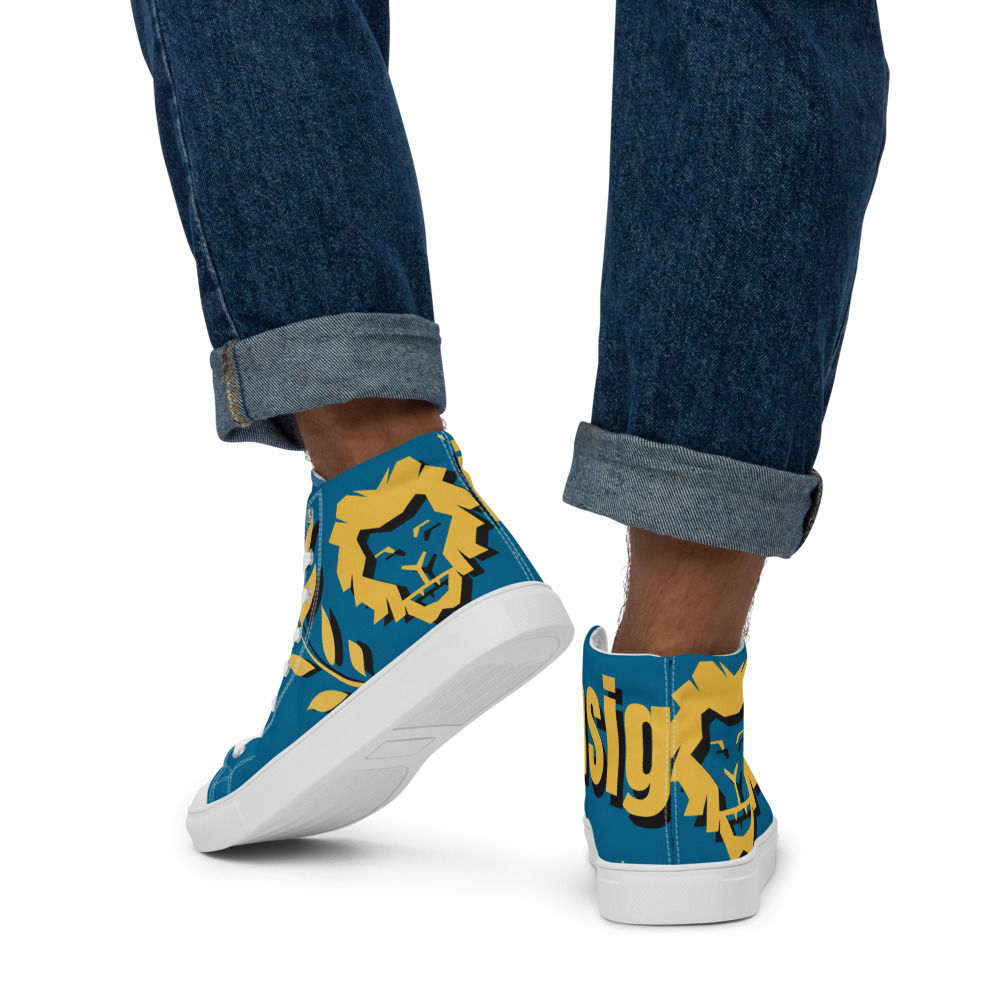 Men’s high top canvas shoes Blackout Code Blue
