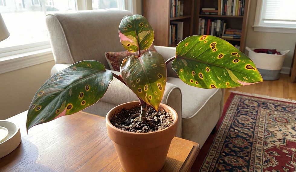 วิธีดูแลต้นไม้ จุดวงๆสีน้ำตาล