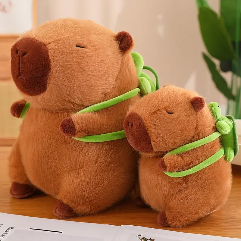 Thumbnail: Cute Capybara Plush Toy Stuffed Animals Capibara with Turtle Backpack Kapibala S