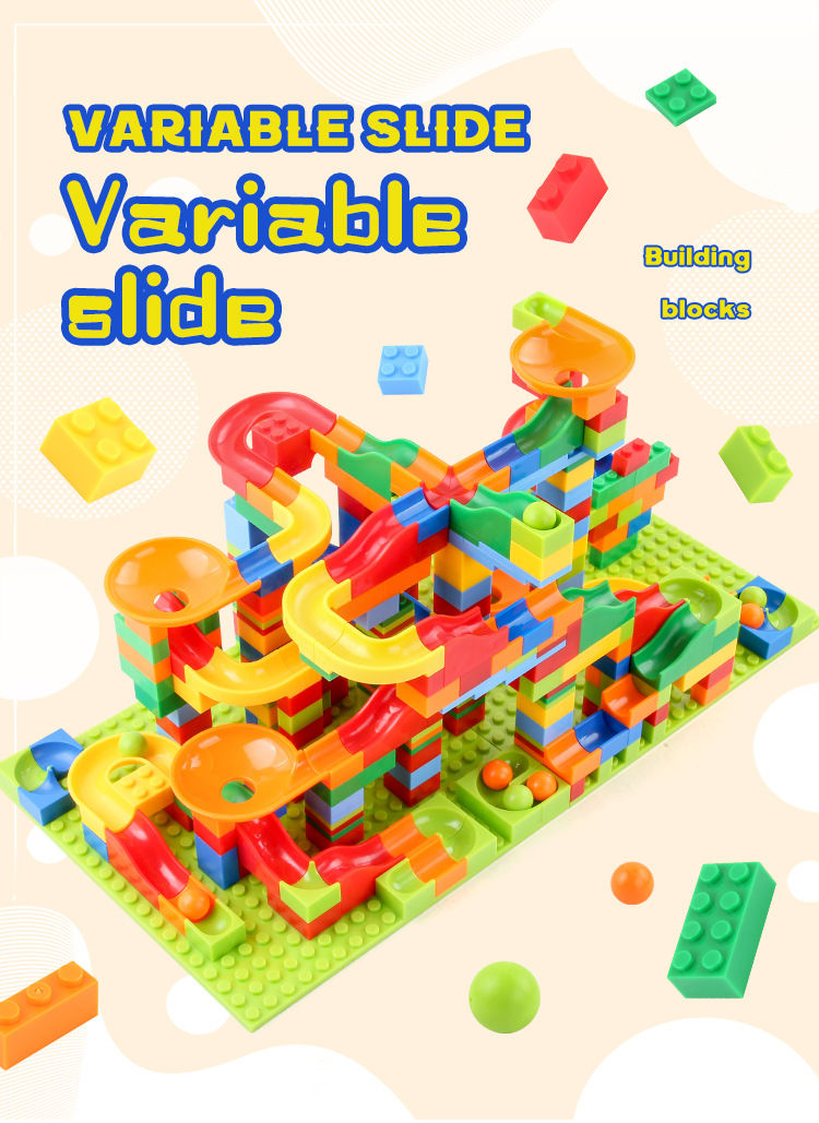 Thumbnail: 84-504PCS Marble Race Run Blocks Maze Ball Track Toy Compatible city Building Bl