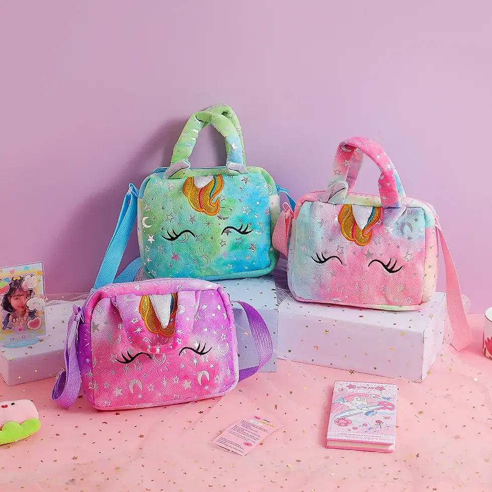 Thumbnail: Fashion Sweet Unicorn Handbags For Girls Cute Kid Crossbody Shoulder Bag Childre