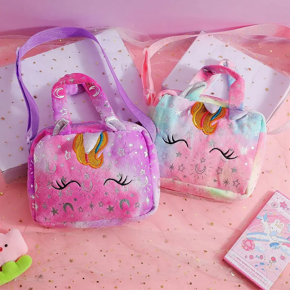 Thumbnail: Fashion Sweet Unicorn Handbags For Girls Cute Kid Crossbody Shoulder Bag Childre
