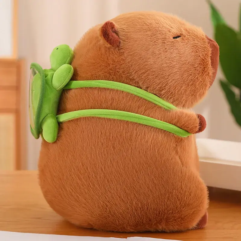 Thumbnail: Cute Capybara Plush Toy Stuffed Animals Capibara with Turtle Backpack Kapibala S