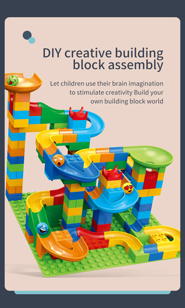 Thumbnail: 84-504PCS Marble Race Run Blocks Maze Ball Track Toy Compatible city Building Bl