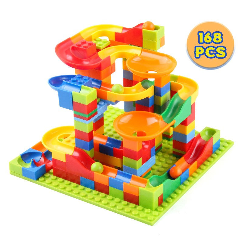 Thumbnail: 84-504PCS Marble Race Run Blocks Maze Ball Track Toy Compatible city Building Bl