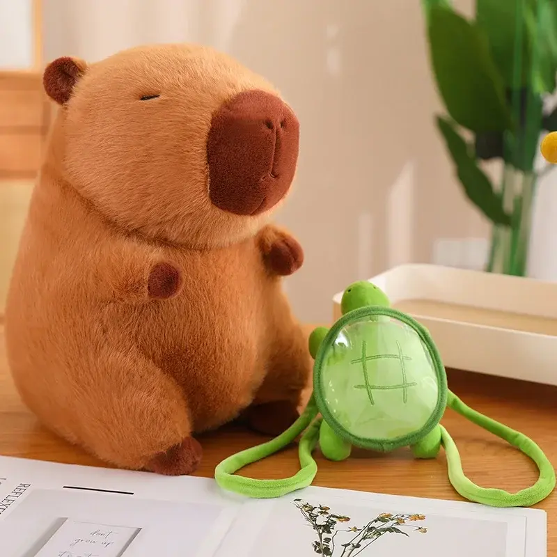 Thumbnail: Cute Capybara Plush Toy Stuffed Animals Capibara with Turtle Backpack Kapibala S