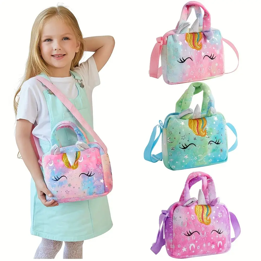 Fashion Sweet Unicorn Handbags For Girls Cute Kid Crossbody Shoulder Bag Childre