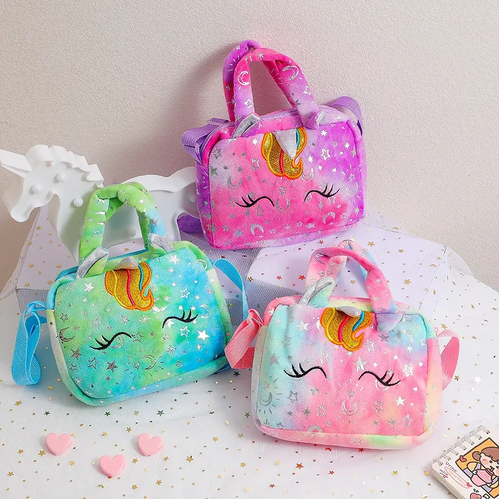 Thumbnail: Fashion Sweet Unicorn Handbags For Girls Cute Kid Crossbody Shoulder Bag Childre