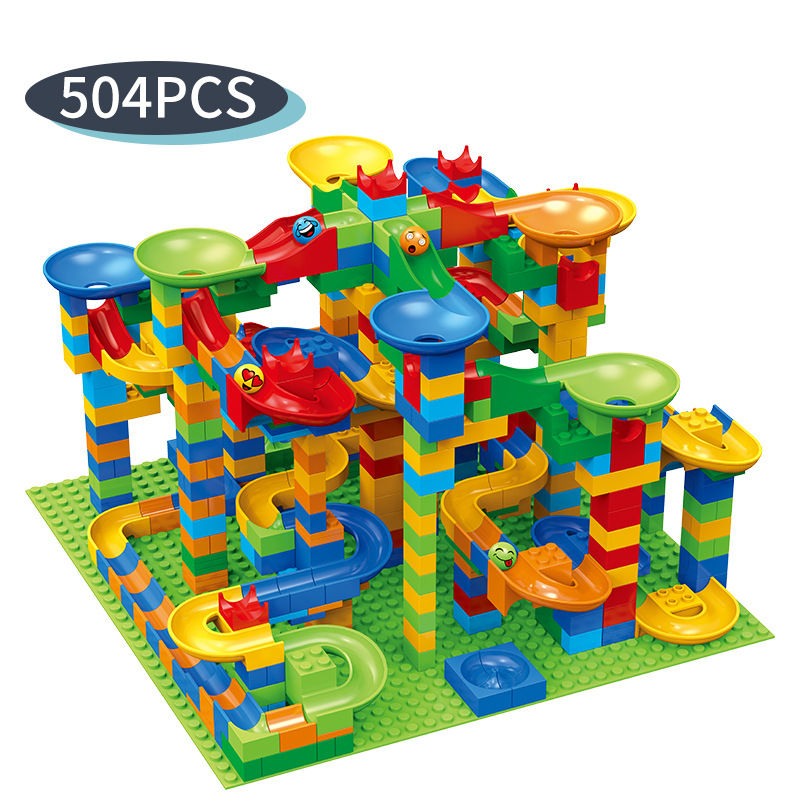 Thumbnail: 84-504PCS Marble Race Run Blocks Maze Ball Track Toy Compatible city Building Bl