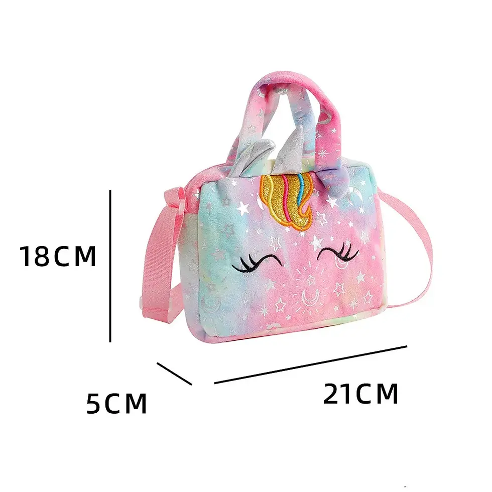 Thumbnail: Fashion Sweet Unicorn Handbags For Girls Cute Kid Crossbody Shoulder Bag Childre