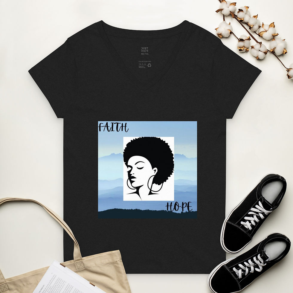 Women’s recycled v-neck t-shirt