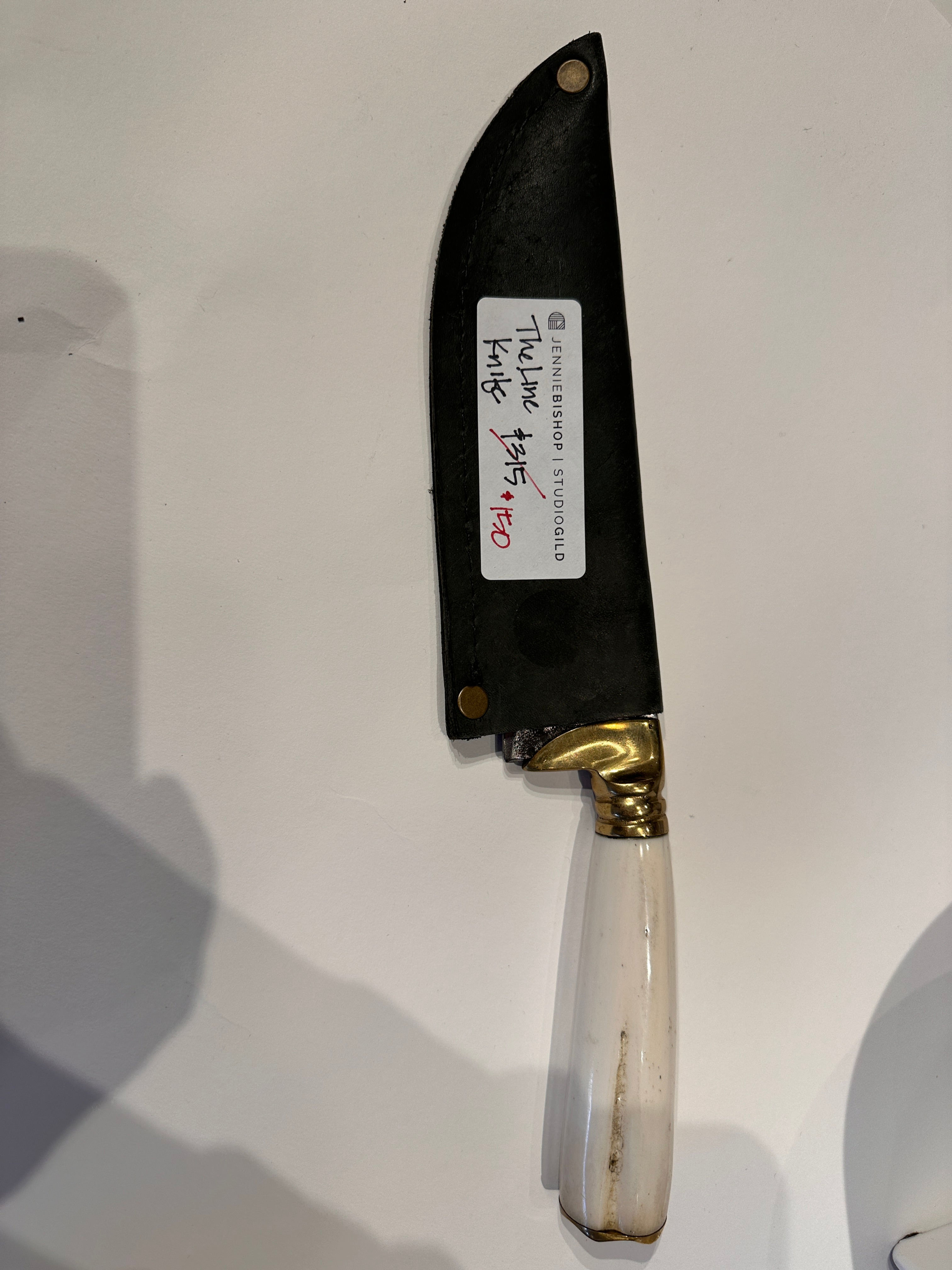 Knife: Bone Handcrafted Knife, White [The Line]