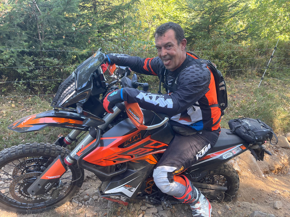 Festgefahren mit dem Big Bike - sehr anstrengend :-D