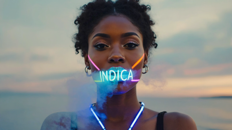 Gen4 A stunning close-up captures an African woman smoking cannabis, s-nordic-minimal, a-2, 31174443