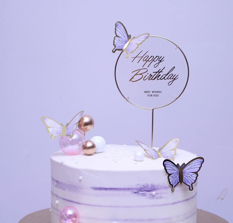 Thumbnail: 8" Purple Butterfly Cake