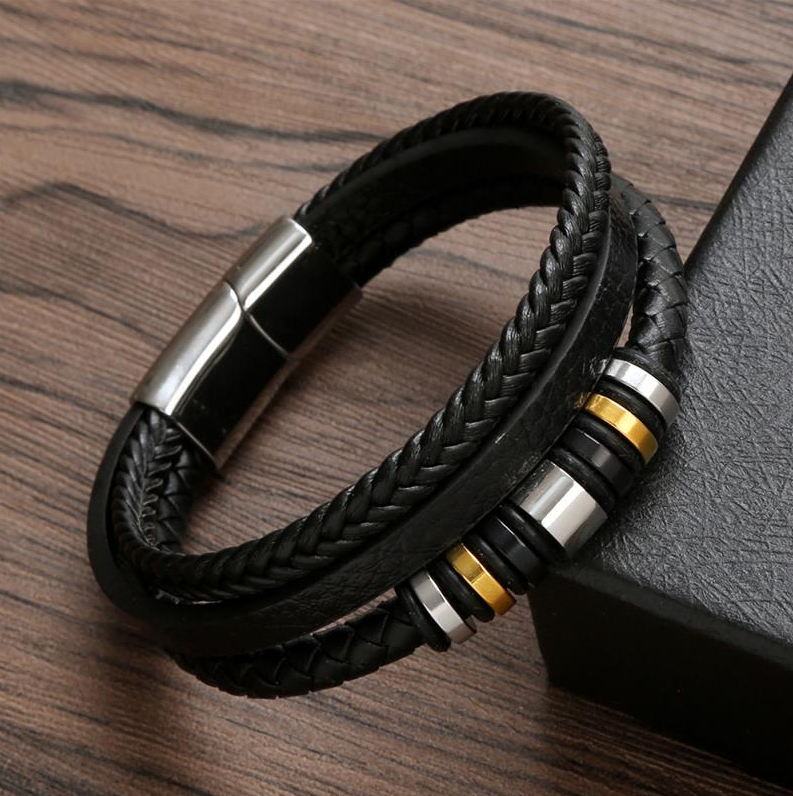 Miniatura: Pulsera cuero con aplicación