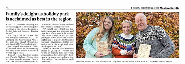 Holiday park acclaimed best in the region