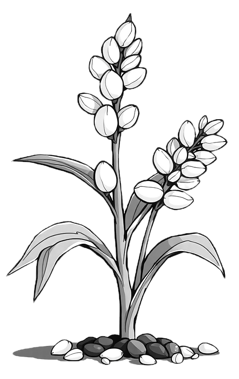 vector of sesame seeds plant animated li