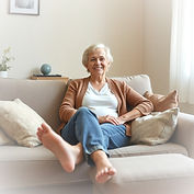 Lady waits for her treatment