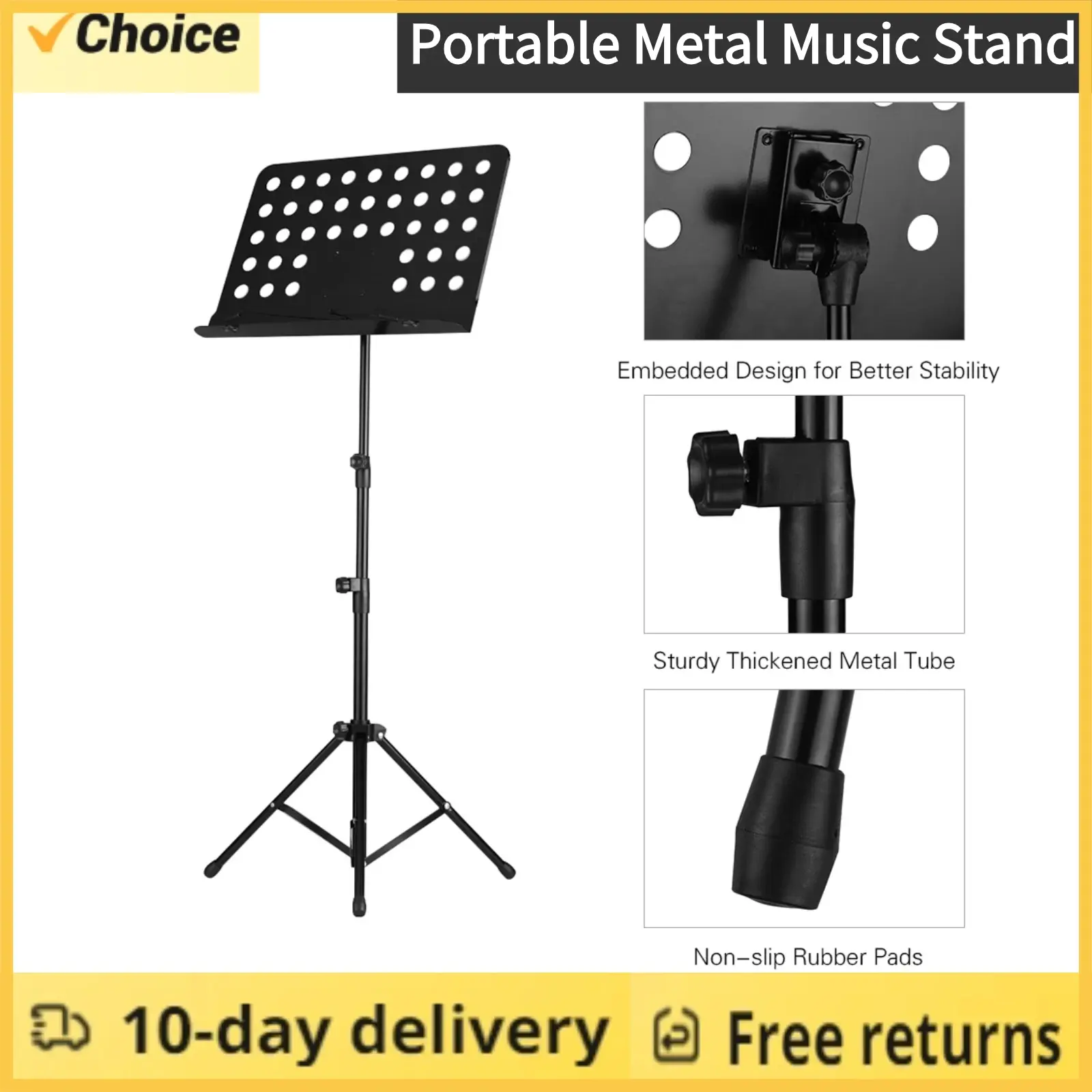 Detachable Portable Metal Music Stand