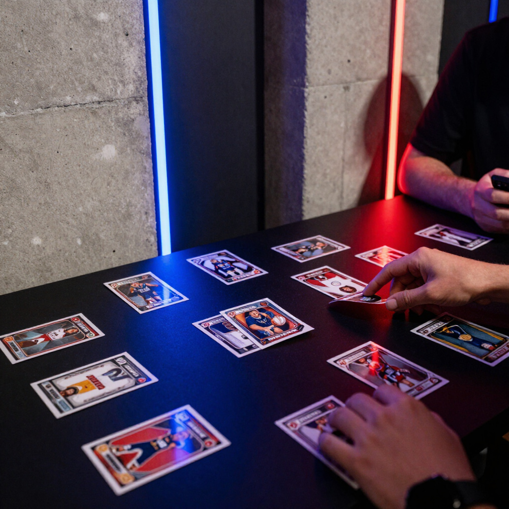 Break'n Bad live break setup with cards under stadium lighting