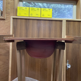 Finished turning and in the drying jig