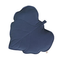 Malomi Kids Leaf Cushion in Dark Blue