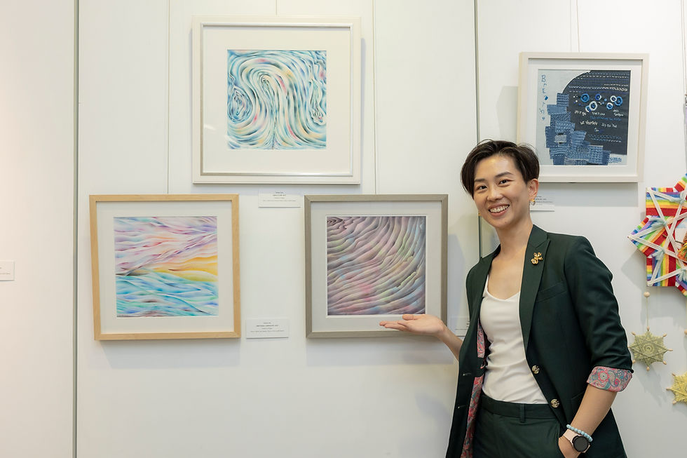 Newer and experienced local artists gathered with their artworks at a group exhibition co-organised by Caihui Lim.