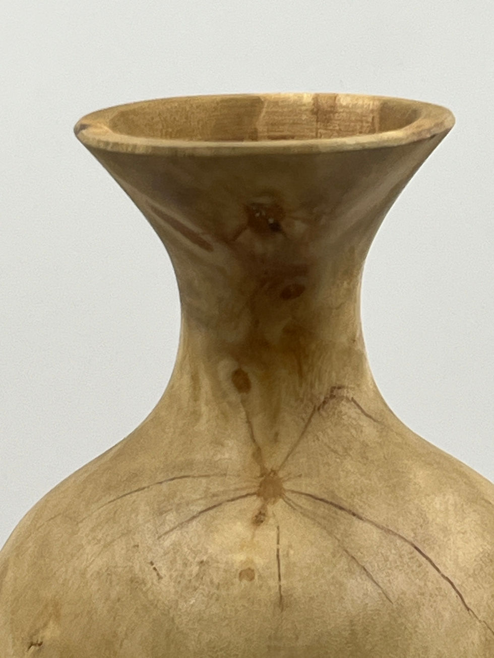 Thumbnail: Asymmetrical Sculpted Mango Wood Vase