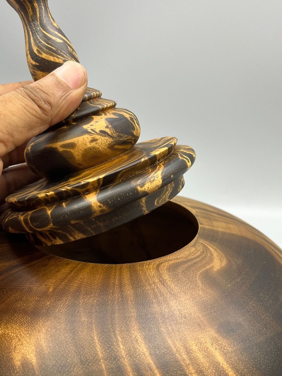 Thumbnail: Mango wood Pagoda Pot
