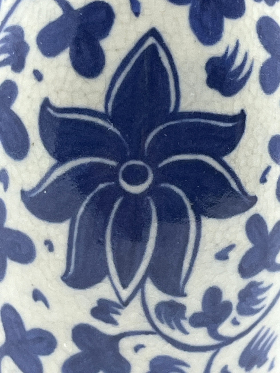 Thumbnail: Mini Celadon Bud Vase (Stoneware) Vine & Peony Motif