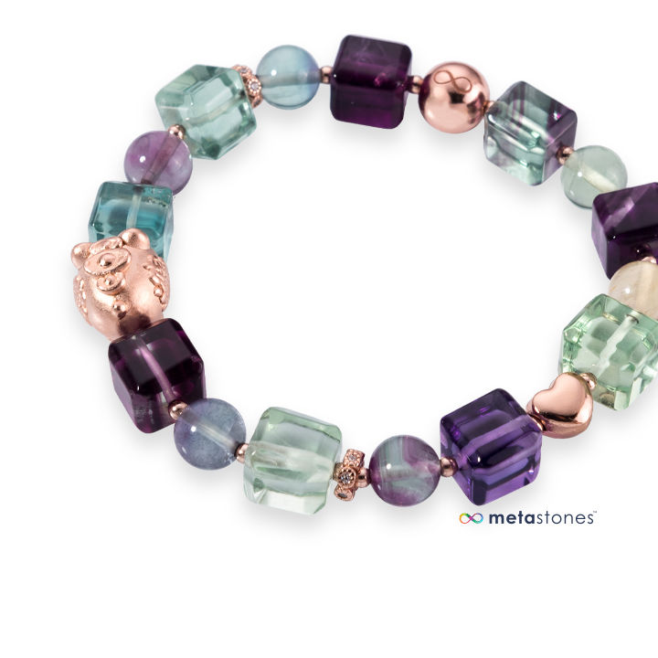 縮圖：高贵猪猪萤石手链