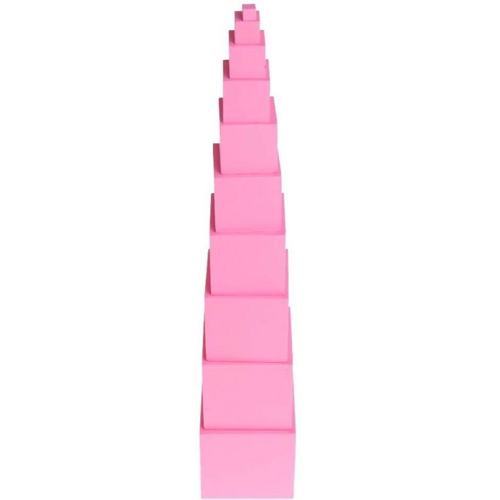 Thumbnail: Montessori Pink Tower (Classroom) Stacking Blocks