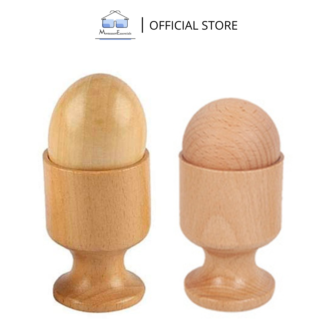 Montessori Wooden Infant Toys - Egg Cup / Ball Cup