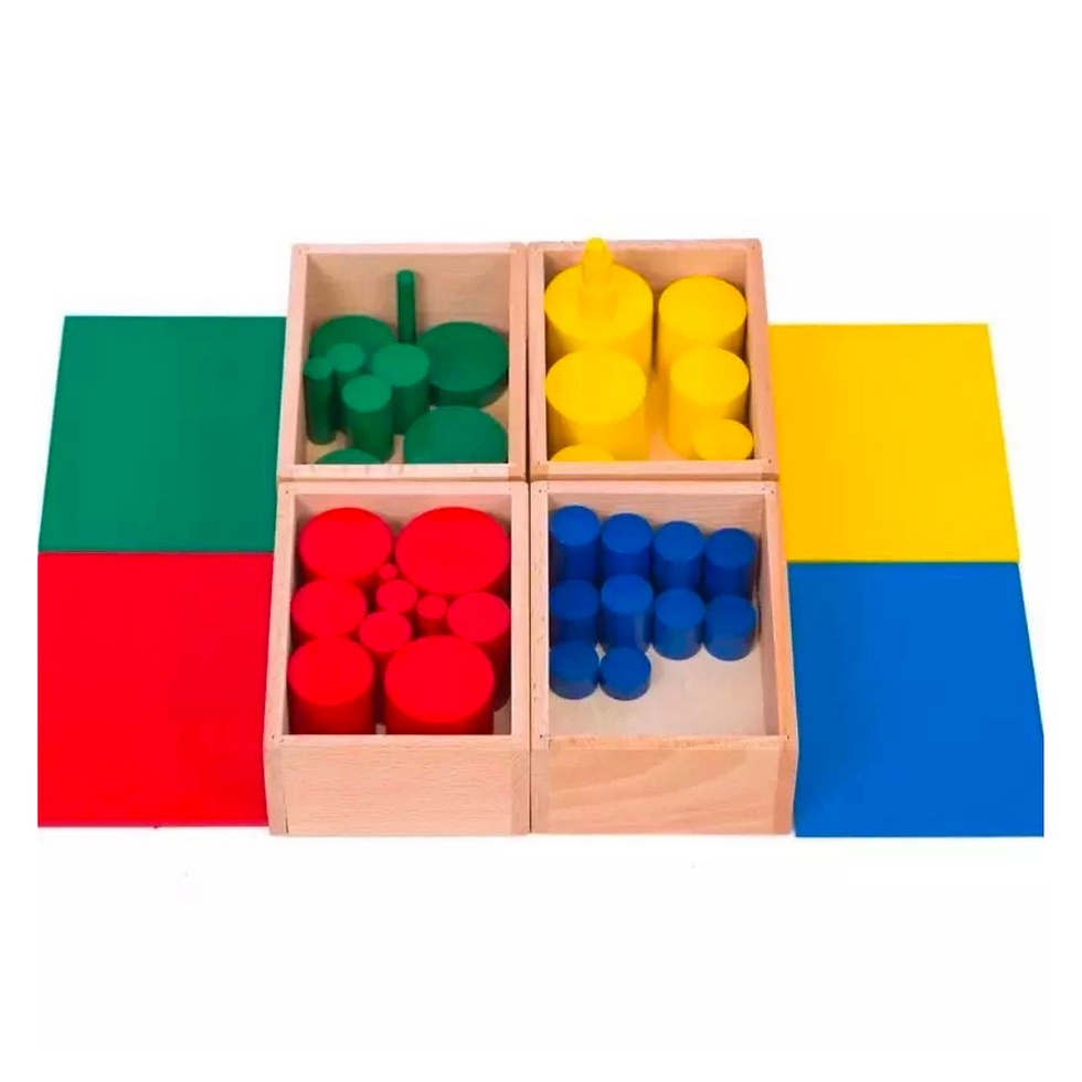 Thumbnail: Montessori Knobless Cylinders (Set of 4)