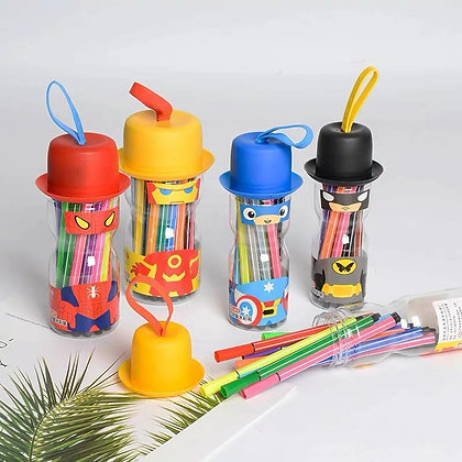 Superhero Cartoon Color Pens / Markers