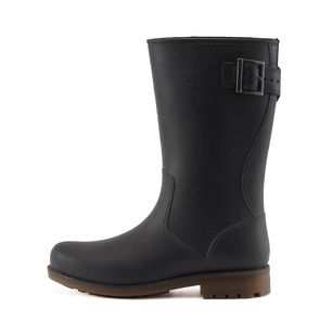 Black Buckle Wellies