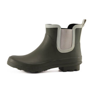 Khaki Green Ankle Rubber Wellies